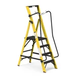 Youngman FRP fiberglass 3 Steps (0.85 m) Industrial Ladder with Safety Wire (3 Steps + Platform)